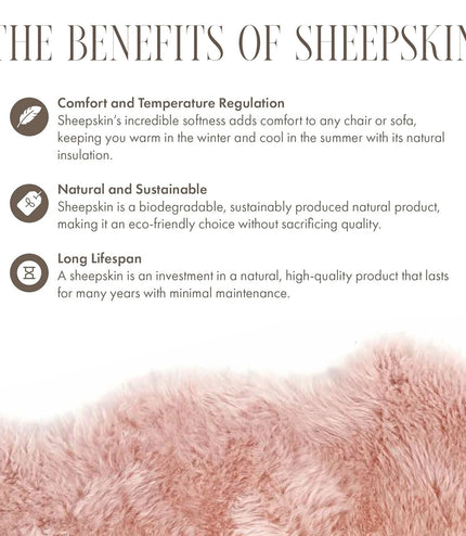Genuine Sheepskin Pink  40x40cm Real Wool Single Sided Cushion