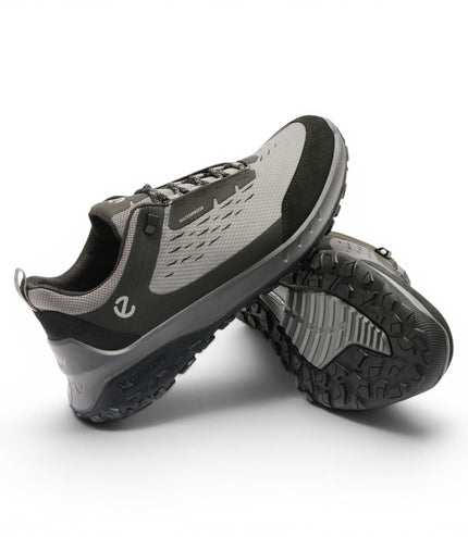 Ecco Men's Black Grey Leather Waterproof Outdoor Trainer Sneaker Shoes - ULT-TRN