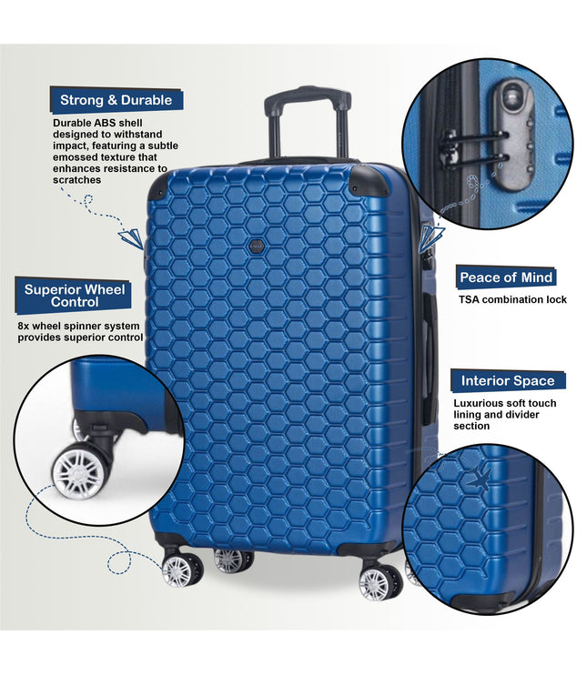 Noda Cabin Hard Shell Suitcase in Blue