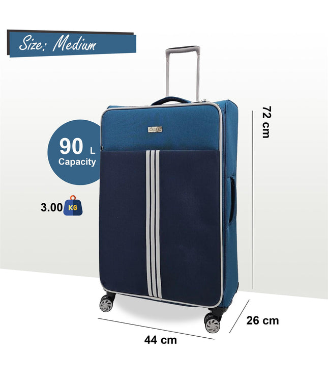 Beverley Medium Soft Shell Suitcase in Teal