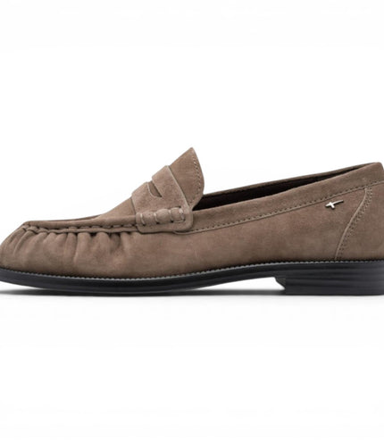 Tamaris Women's Beige Leather Loafer Casual Shoes - 24251-47