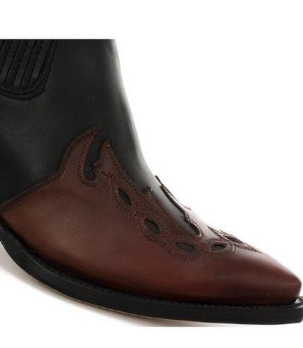 Grinders Unisex Leather Black Western Boots - Arizona Lo
