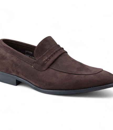 Men's Brown Suede Moccasin Loafers Smart Slip-On Shoes