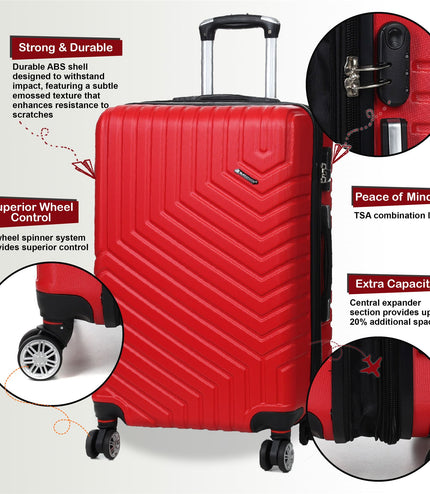 Bega Cabin Hard Shell Suitcase in Red