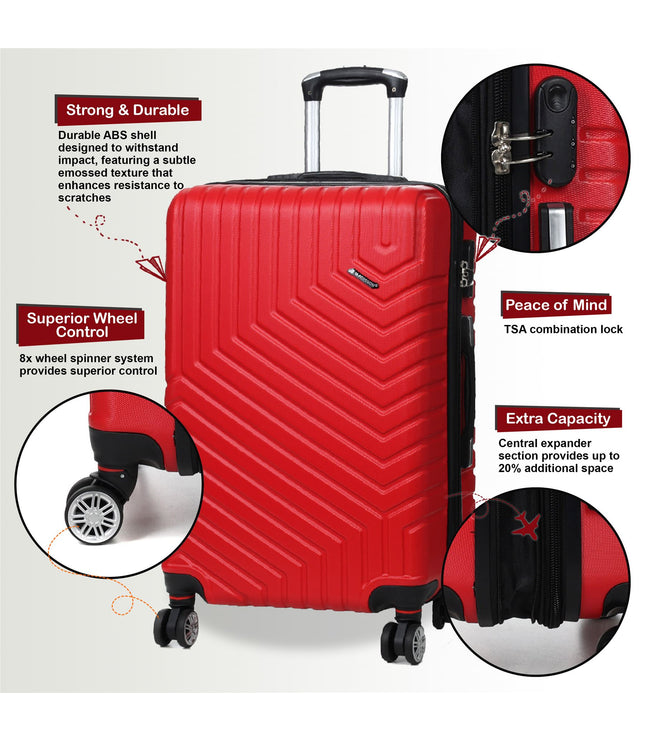 Bega Cabin Hard Shell Suitcase in Red