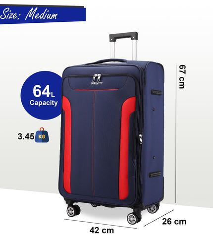 Delta Medium Hard Shell Suitcase in Navy
