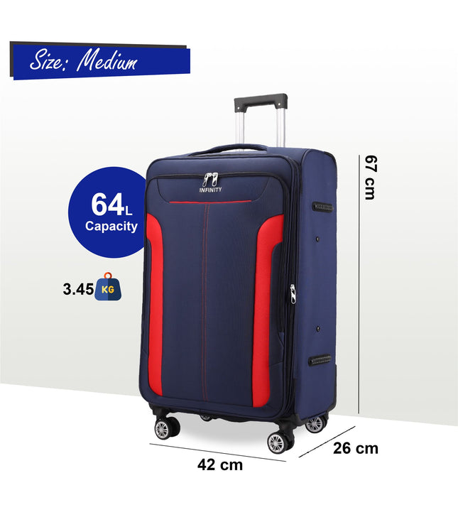 Delta Medium Hard Shell Suitcase in Navy