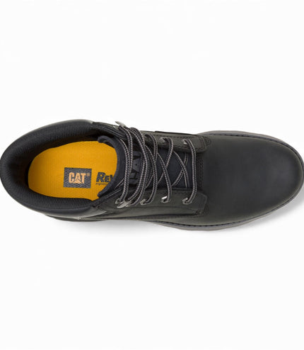 Caterpillar (CAT) Men's Pursue Black Leather Everyday Work Hiking Ankle Boots
