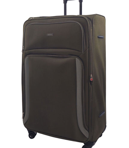 Arundel Extra Large Soft Shell Suitcase in Khaki