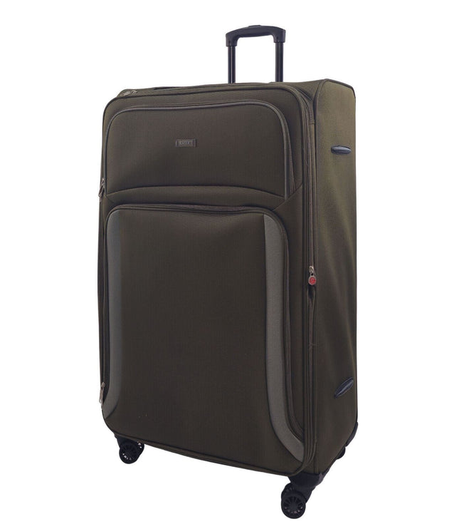 Arundel Extra Large Soft Shell Suitcase in Khaki