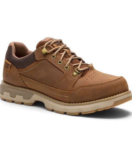 Caterpillar (CAT) Men's Bronze Brown Leather Water-Resistant Hiking Shoes - Pursue Hiker Lo