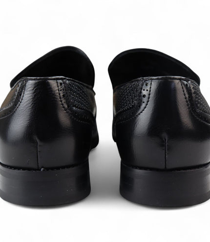 Men's Black Tassel Moccasin Loafers Smart Slip-On Dress Shoes