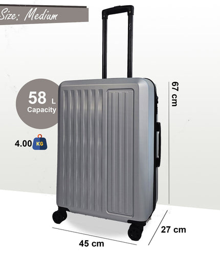 Croydon Medium Hard Shell Suitcase in Silver