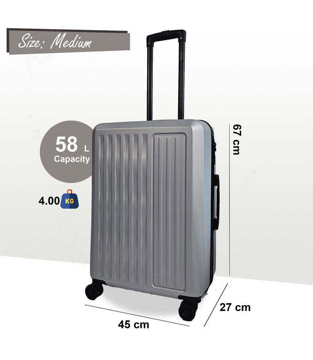 Croydon Medium Hard Shell Suitcase in Silver