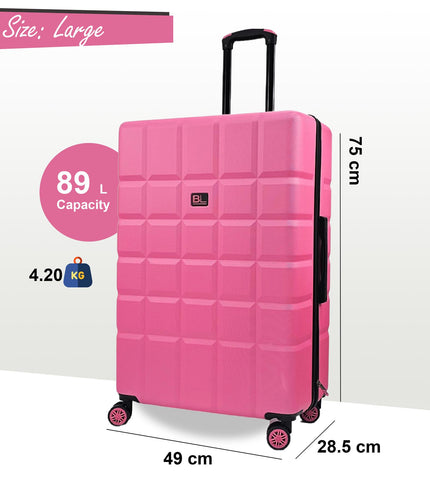 Cotgrave Large Soft Shell Suitcase in Pink