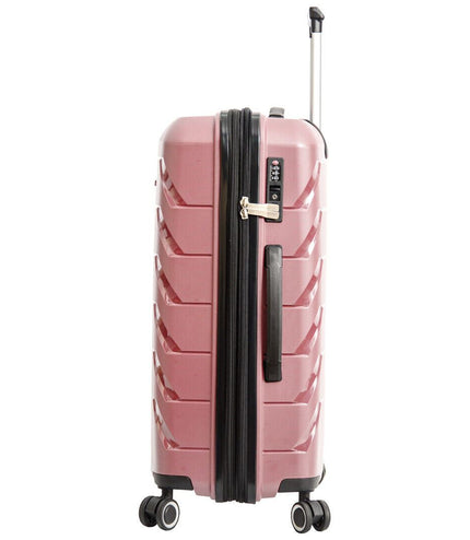 Cleckheaton Large Hard Shell Suitcase in Rose Gold