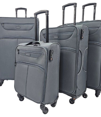 Ashford Set of 4 Soft Shell Suitcase in Grey