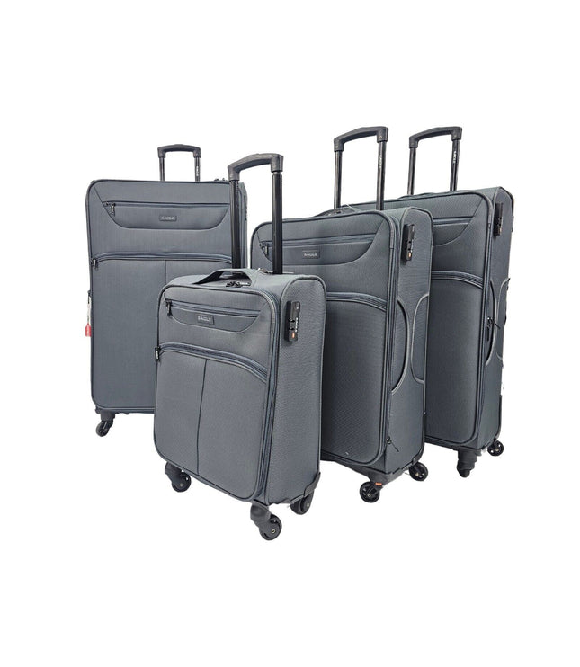 Ashford Set of 4 Soft Shell Suitcase in Grey
