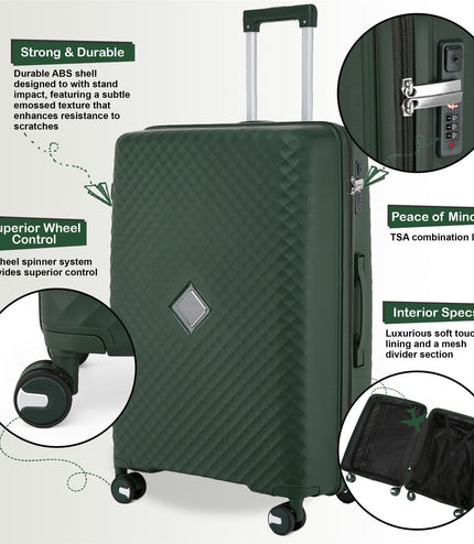 Courtenay Large Hard Shell Suitcase in Green