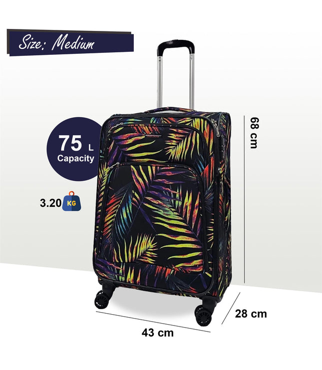 Ashbourne Medium Soft Shell Suitcase in Leaf
