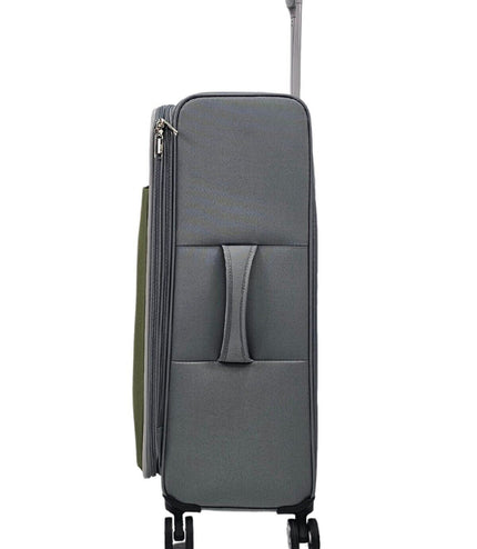 Beverley Medium Soft Shell Suitcase in Grey