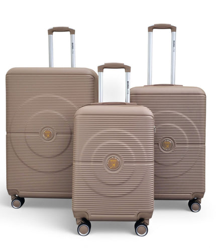 Seto Set of 3 Hard Shell Suitcase in Gold