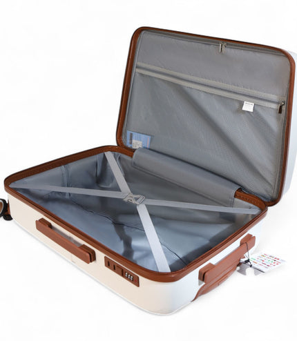 Corowa Large Hard Shell Suitcase in White