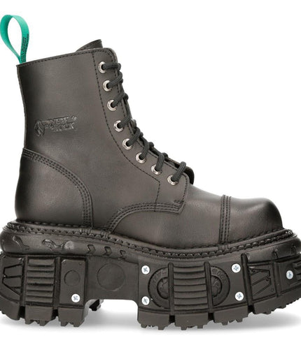 New Rock Vegan Leather Combat Platform Boots- TANKMILI083C-V2