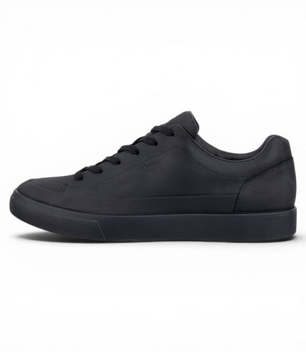 Ecco Men's Black Leather Waterproof Trainer Sneaker Shoes - Soft 10