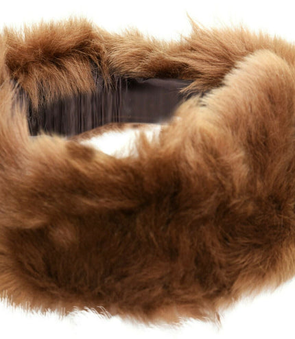 Ladies  Toscana 100% Sheepskin Leather Headband - Olive