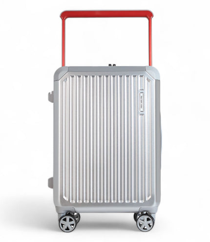 Hard Shell Silver Rimowa Inspired TSA Cabin Luggage Suitcase Durable Spinner Carry-On