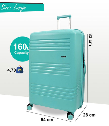 Camborne Large Hard Shell Suitcase in Teal