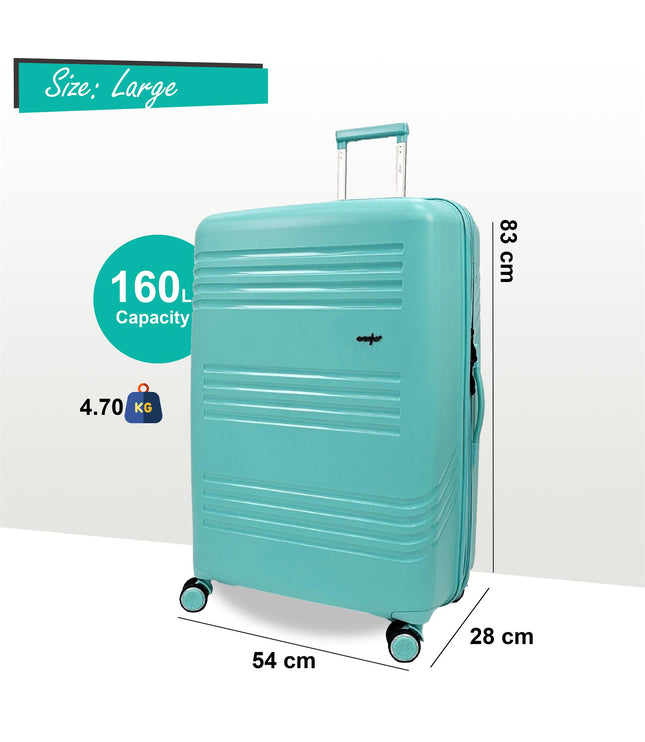 Camborne Large Hard Shell Suitcase in Teal