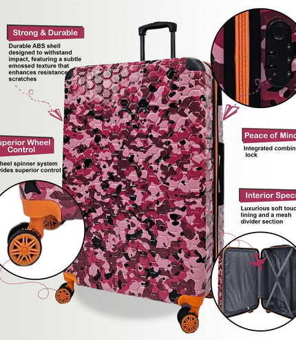 Brewood Medium Hard Shell Suitcase in Pink