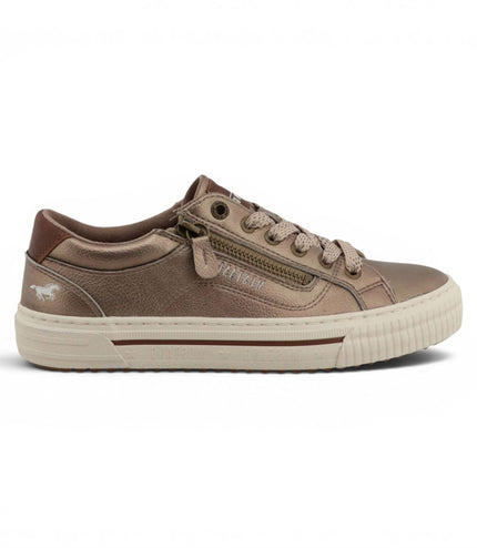 Mustang Women's Golden Faux Leather Trainer Sneaker Casual Shoes - M0112011