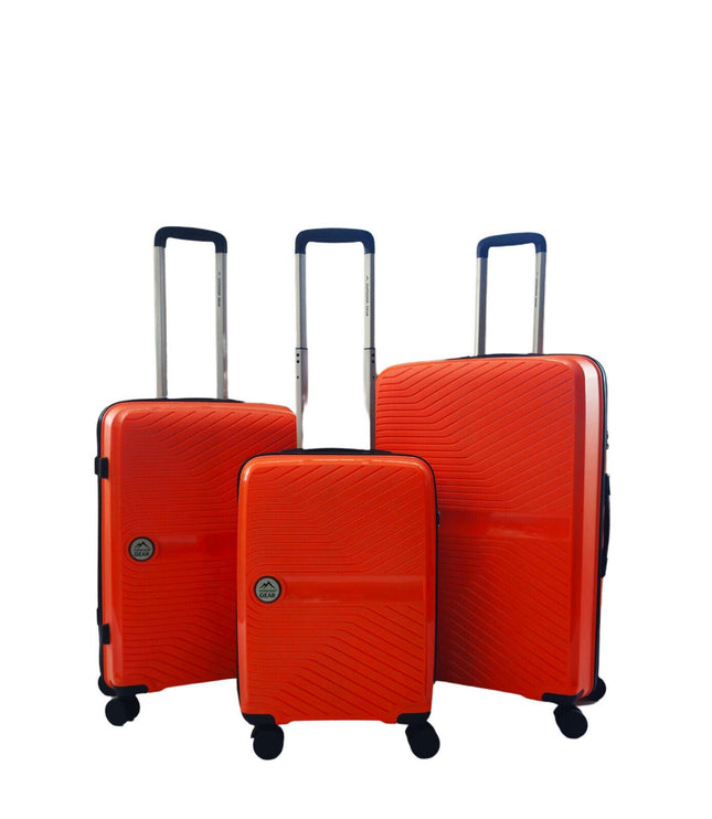 Acton Set of 3 Hard Shell Suitcase in Orange