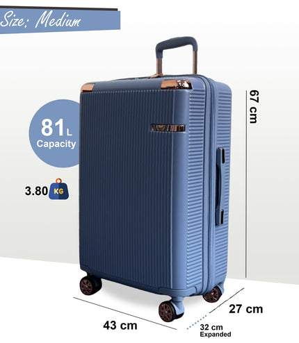 Cowra Medium Hard Shell Suitcase in Blue