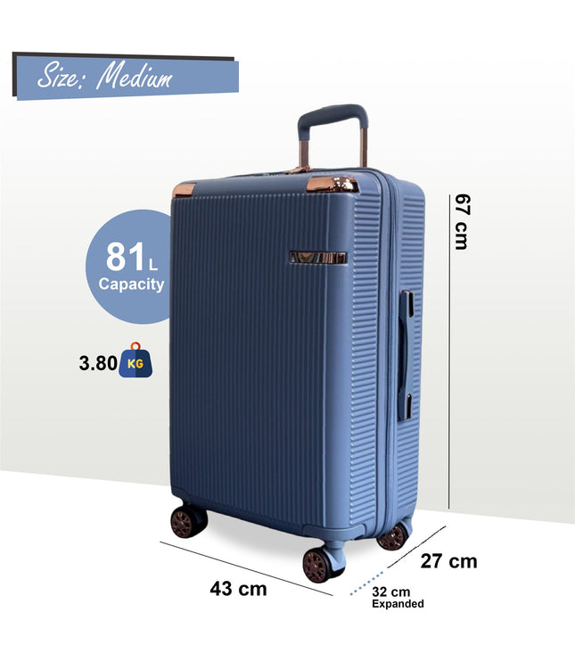Cowra Medium Hard Shell Suitcase in Blue