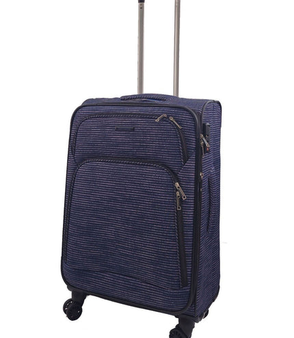 Ashbourne Medium Soft Shell Suitcase in Lines