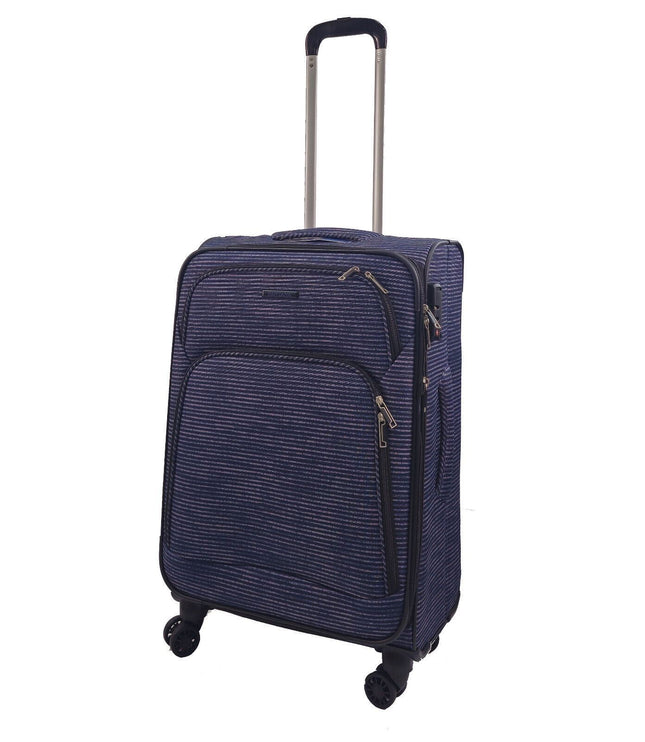 Ashbourne Medium Soft Shell Suitcase in Lines