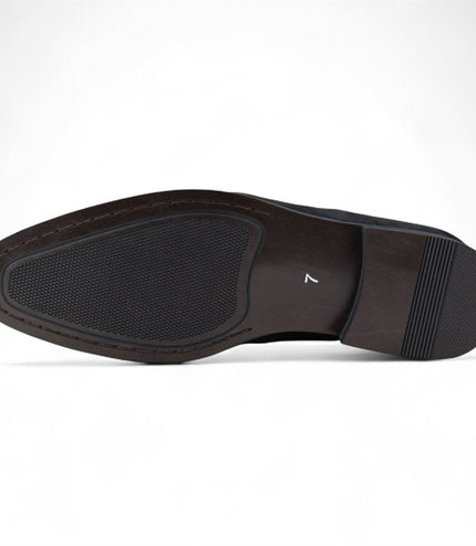 Men's Black Suede Moccasin Loafers Smart Slip-On Shoes