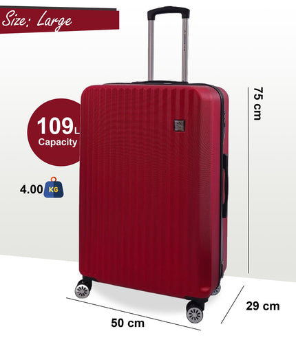 Alsager Large Hard Shell Suitcase in Burgundy