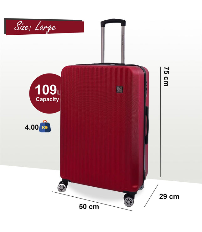 Alsager Large Hard Shell Suitcase in Burgundy