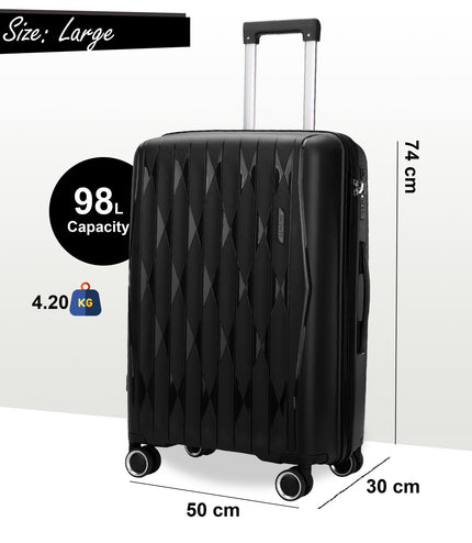 Burnaby Large Hard Shell Suitcase in Black