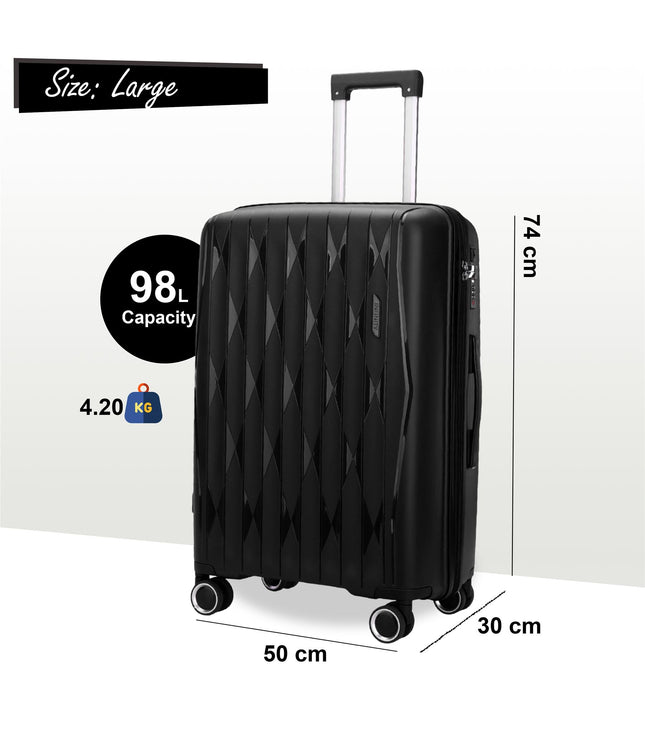 Burnaby Large Hard Shell Suitcase in Black