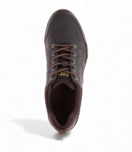 CAT Caterpillar Mens Brown Leather Hiking Boots Walking Trainers - Instruct