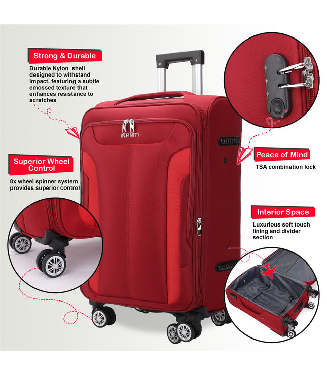 Delta Set of 3 Hard Shell Suitcase in Navy