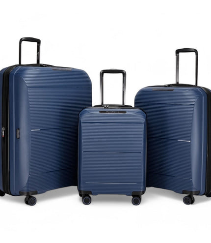 Abiko Set of 3 Hard Shell Suitcase in Navy