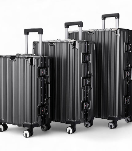 Airdrie Set of 3 Hard Shell Suitcase in Charcoal Black