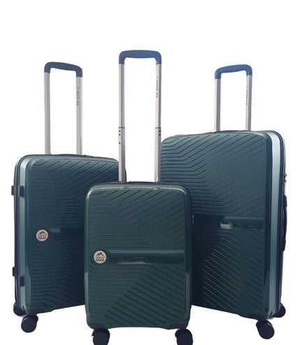 Acton Set of 3 Hard Shell Suitcase in Green